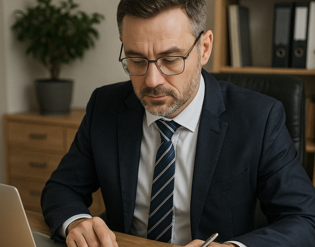 Professionista al lavoro